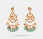 Polki Danglings With Semi Precious Beads Earrings